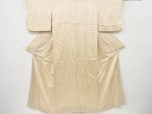 リサイクル　変わり麻の葉模様小紋着物